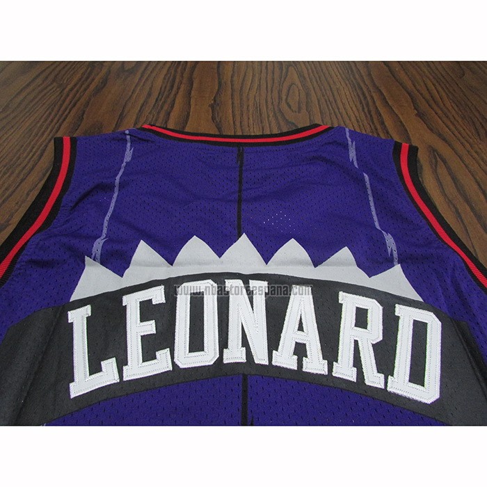 Camiseta Toronto Raptors Kawhi Leonard NO 2 Retro Violeta